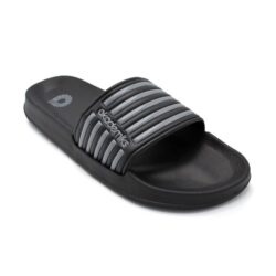 Akademiks Sandals Mens 45 Flip 1.0 Slip On Pool Slides Black Grey Shoes NEW