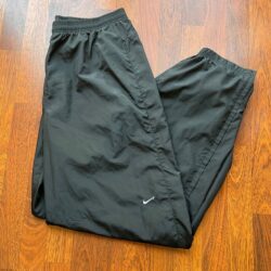 Vintage Y2K 2000s Nike Windbreaker Nylon Track Pants Black