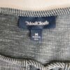 Modcloth Crisscross Notch Ribbed Tee Shirt Black White Stripe Women Medium Gray - Image 5