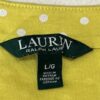 Lauren Ralph Lauren Womens Short Sleeve Tshirt Yellow Polka Dot Size Large - Image 3