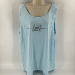 Jeep Hair Don’t Care Women’s Tank Top Blue Black Size Large Cotton 820