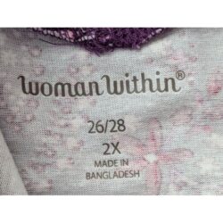 Woman Within Top Womens 2X Pur