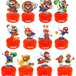 Super Mario 35th Anniversary Bottle Cap Markers Complete Set