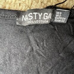 Nasty Gal Black Wrap Crop Top, Size 2