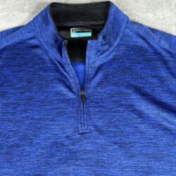 PGA Tour Vest Mens XXL 1/4 Zip Blue Softshell Pullover Golf Sweatshirt