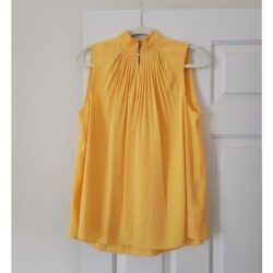 Tibi Arielle Silk Sleeveless Top Apricot Sz 2