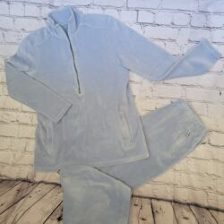 2 Piece Velour Tracksuit. ¾ Zip Up Hoodie and matching pants. Medium