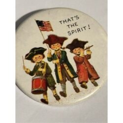 Vintage set of two Vintage Norcross Patriotic Inspirational Pin Buttons