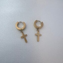 Cross Dangle Drop Earrings for Men Women Streetwear Punk Hip Hop Unisex Style