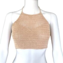 crochet halter crop top
