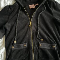 Brand New Juicy Couture Towel Terry Zip Hoodie and Booty Shorts
