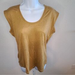 Luxurious Linen Tee – Radiant Gold