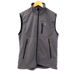 Little Donkey Andy Vest Mens M Gray Lightweight Softshell Water Repellent Sleeve