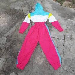 Offers welcome 

80s Neon Colorblock Jumpsuit Size XL