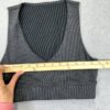 Beyond Yoga Remix Ribbed Cropped V Neck Bra Gray Womens M Gym Workout - Image 2