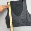 Beyond Yoga Remix Ribbed Cropped V Neck Bra Gray Womens M Gym Workout - Image 4