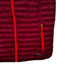 Eddie Bauer Maroon Red Puffer Down Vest EB700 Full Zip Outdooe Hiking Womens Lrg