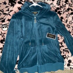 Rare Juicy Couture Black Label Bling Velour Jacket NWT L