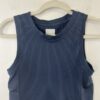 Athleta Tank Top Womens XS Crop Ribbed Sleeveless Navy Crew Neck Activewear Gym - Image 3