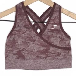 Gymshark Adapt Camo Seamless Red Sports Bra Size S Women Logo Signature