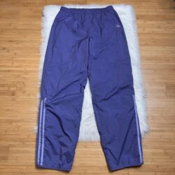 Adidas Track Pants Vintage Womens Large Purple Mesh Lined 32″ Inseam 2002