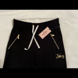 New Black Juicy Fitted Jogger Pants – X- small