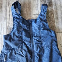 Vintage Topher Snowsuit Women Size 12 Large Blue Bib Overalls Ski 80s Suspenders