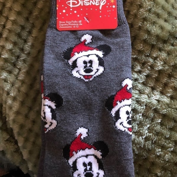 Mickey Mouse Santa Socks