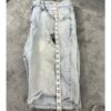 CJ Black Men's 38 X 12" Skinny Flex Denim Jeans Distressed Acid Wash Cutoffs Y2K - Image 11