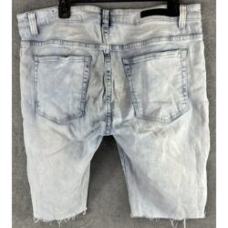CJ Black Men’s 38 X 12″ Skinny Flex Denim Jeans Distressed Acid Wash Cutoffs Y2K