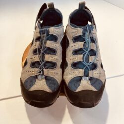 Lands End Hiking Sandal Mesh Suede Trail Shoe Womens Size 9.5B Blue/Black
