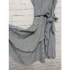 CALVIN KLEIN Striped Floral Embroidered WRAP DRESS SZ 12 - Image 3