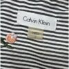 CALVIN KLEIN Striped Floral Embroidered WRAP DRESS SZ 12 - Image 4