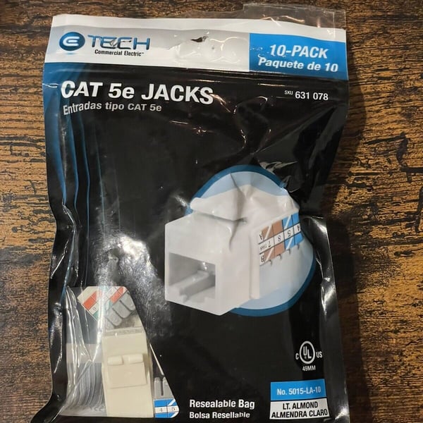 QTY 10-Pack CAT 5e Ethernet Ke