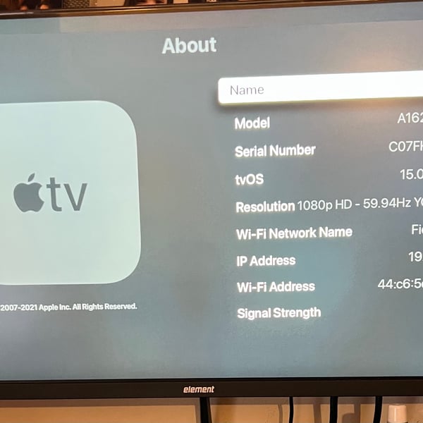 Apple TV ( Model: A1625 ) 4 K 