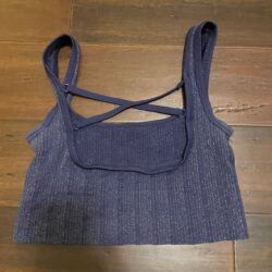Urban Out From Under Navy Blue Glitter Strappy Tank Bra Size M/L