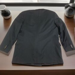Men’s Oscar De La Renta Black Double-Breasted Suit Jacket Blazer Sport Coat 48L