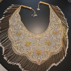 Absolutely stunning hip scarf wrap features loads of beads! Belly dance shawl