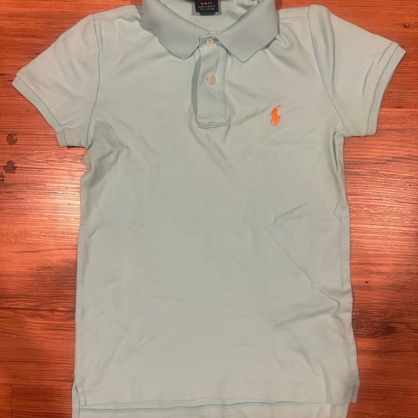 Ralph Lauren Sport slim fit polo, Women’s Sm Turquoise/Orange