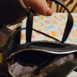 Hobo International Satchel Crossbody Purse Handbag Black Leather Vintage