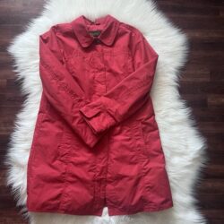 Eddie Bauer Softshell Jacket XL Pink Trench WPL 9647 CA 00665 Rain Jacket