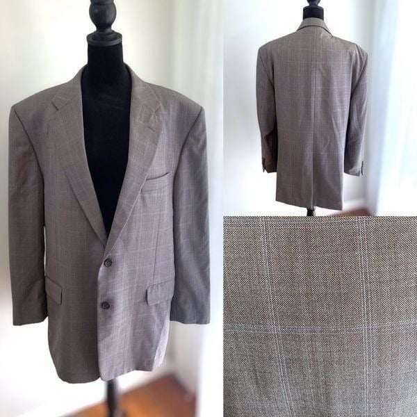 Hickey Freeman Madison Loro Piana 100% Worsted Wool Sport Coat Blazer 44R