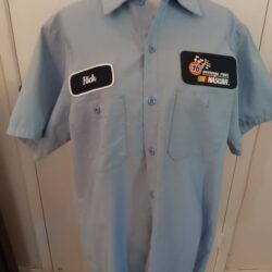 Work Shirt gas station uniform NASCAR cintas blue men’s shirt costume vintage