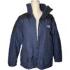 VINTAGE The North Face Men's XS Hyvent 3 In 1 Waterproof Jacket Retro Blue Black - Image 2