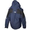 VINTAGE The North Face Men's XS Hyvent 3 In 1 Waterproof Jacket Retro Blue Black - Image 5