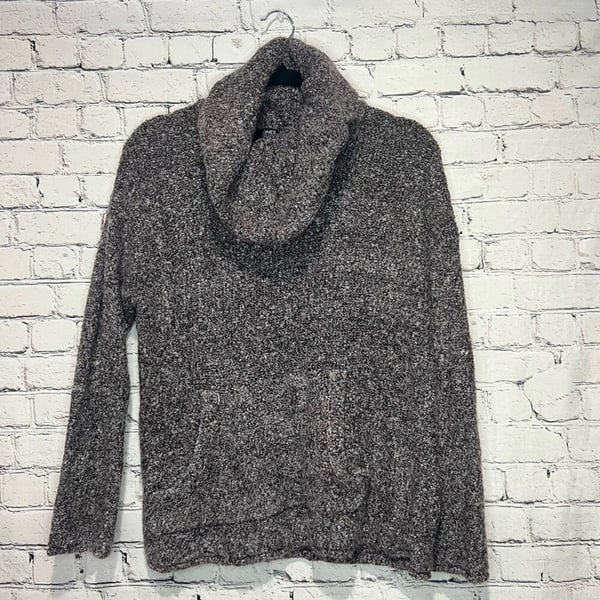 NWOT Jones New York Women’s Knit Sweater Grey and Purple Marbled Long Sleeve