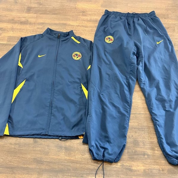 Nike Club America Warmup Training Kit Tracksuit Jacket + Pants Bundle Set Size L