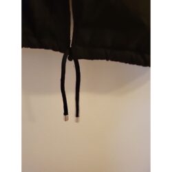 Giolshon Hooded Parka Women’s XL Black Fleece Jacket Fur Removable Hood Full Zip