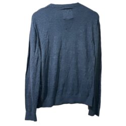 HOLLISTER Muscle Fit STRETCH Blue Ribbed Crew Neck Sweater Men Sz Medium A2
