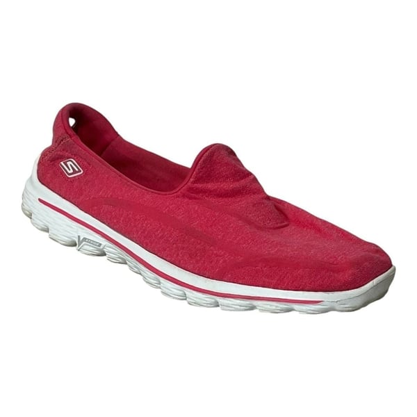 Skechers Womens Performance Go Walk 2 Slip-On Comfort Sneaker Hot Pink Size 11